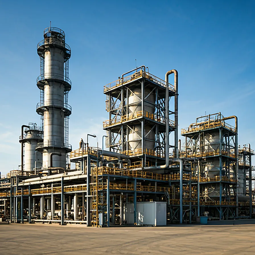 Aerial view of industrial construction site