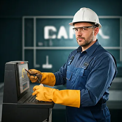 Contractor working